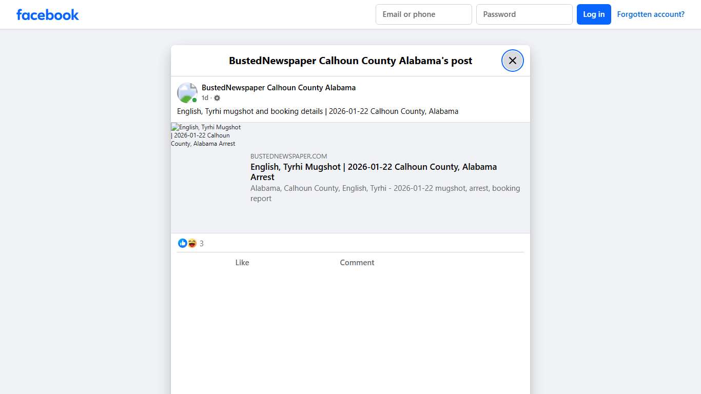 English, Tyrhi... - BustedNewspaper Calhoun County Alabama Facebook