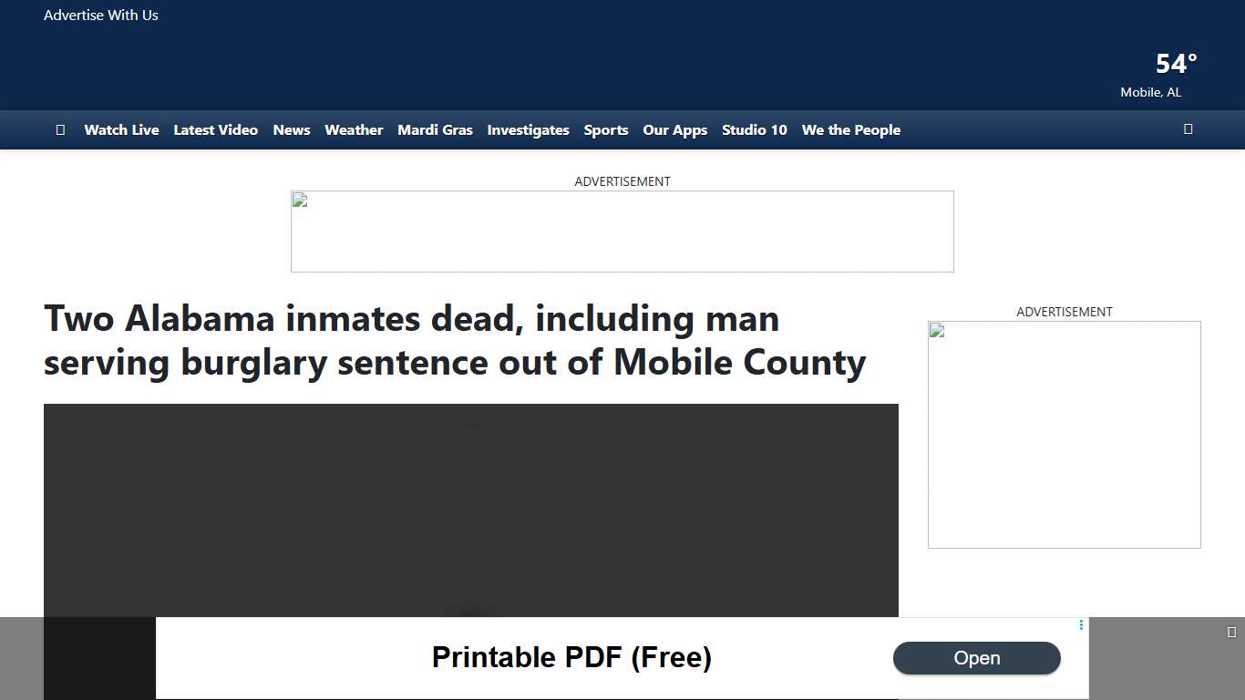 Two Alabama inmates dead, including man serving burglary sentence out of Mobile County